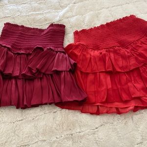 Lot of 2 ruffle skirts sz small
